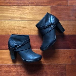 Clarks indigo Black Booties